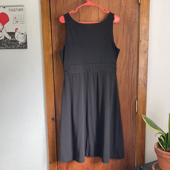 Eddie Bauer Black Aster Crossover Dress Large - Picture 5 of 6